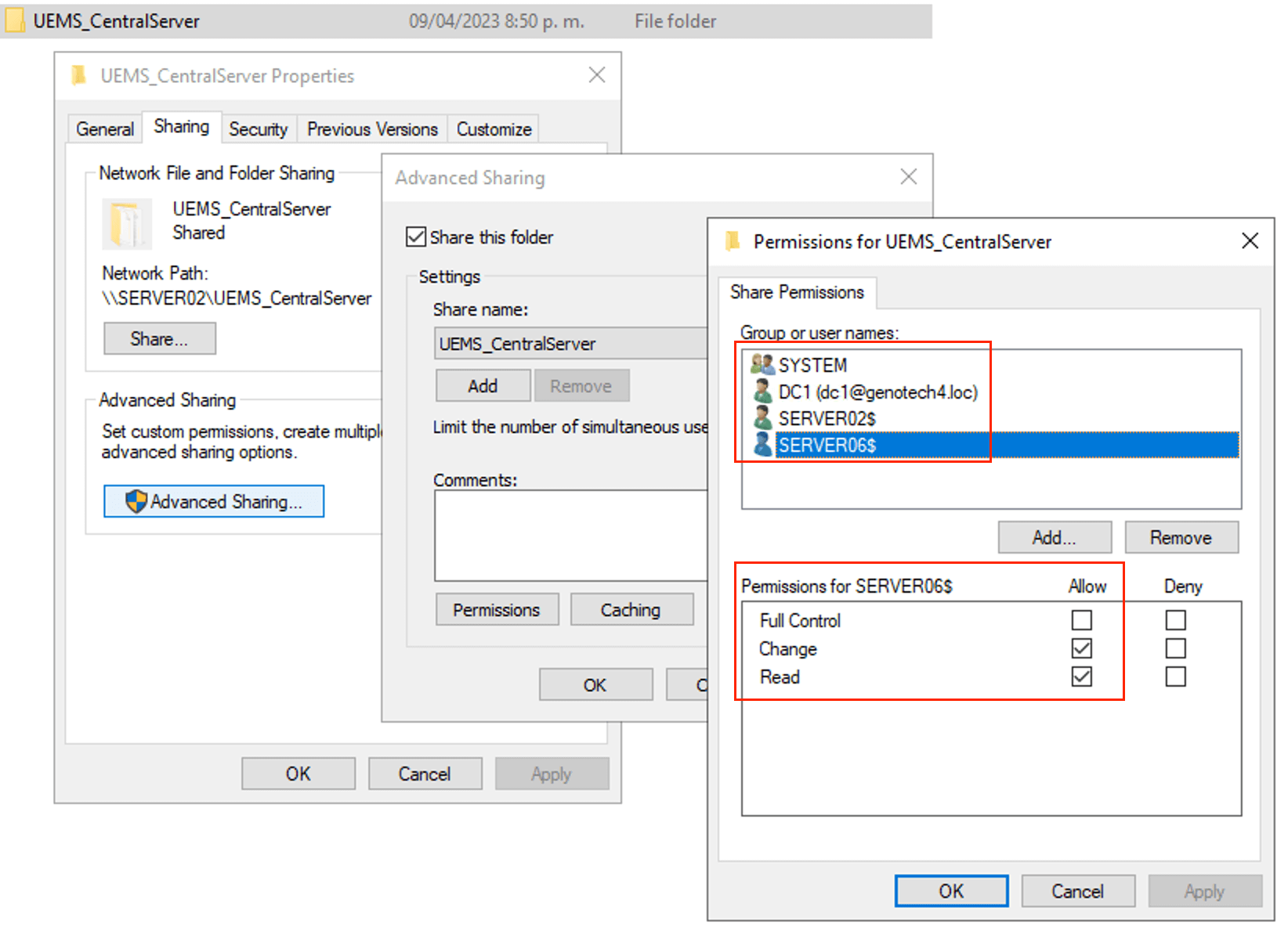 File System permisión - To write files in the backup directory